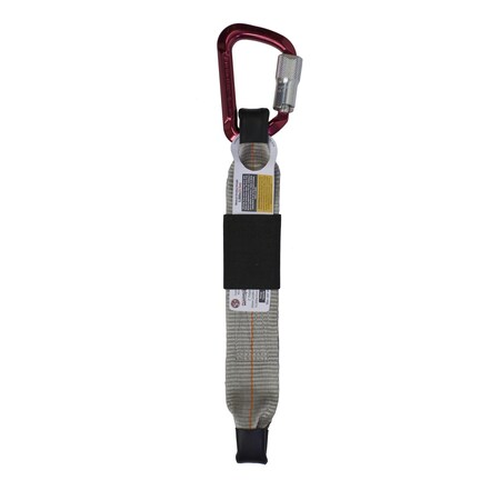Super Anchor Safety Extender Web Lanyard A-End Aluminum Carabiner 5006-Z B-End Loop. 6002-CL